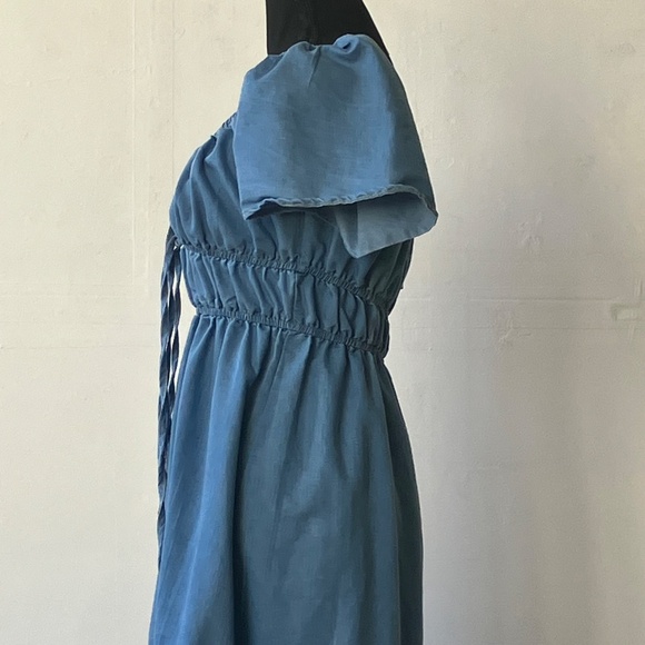 Chambray whimsical western bohemian dress - Picture 12 of 13